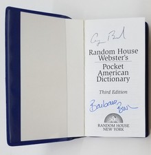 George H. W. Bush & Barbara Bush SIGNED Pocket Dictionary JSA COA President USA picture