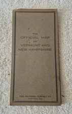 OFFICIAL MAP OF VERMONT AND NEW HAMPSHIRE 1915 - Beautiful Condition picture