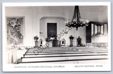 K67/ South Dennis Massachusetts RPPC Postcard c50s Congregational Church 414 picture