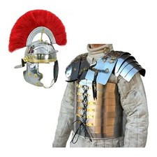 Roman Centurion Helmet , Mild Steel Lorica Segmentata with Imperial Gallic Helme picture