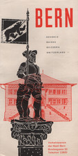 Vintage Bern Switzerland Tourist Brochure Pictorial City Map Multilingual Guide picture