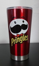 NEW Pringles Potato Chips Insulated Tumbler Red 20 Ounce Stainless Steel Frost picture