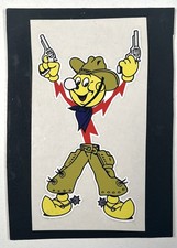 REDDY KILOWATT VINTAGE TWO-GUN COWBOY STICKER picture