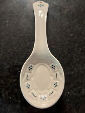 Longaberger Pottery Woven Traditions Spoon Rest Heritage Green 9