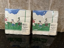 Vintage Golf Themed Pack Of 2 Paper Napkins NOS One Opened picture