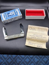 Case Classic 1990 Swell Center Moose 62046J Appaloosa Bone Pocket Knife Box COA picture