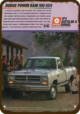 1988 DODGE POWER RAM 100 4X4 PICKUP TRUCK VntgLook DECORATIVE REPLICA METAL SIGN picture