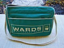 Vintage 1958 Montgomery Ward Wards Logo Advertising Vinyl Tote Shoulder Bag picture