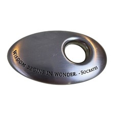 SACCHI Silver Pewter Paperweight Wisdom Begins In Wonder Socrates picture