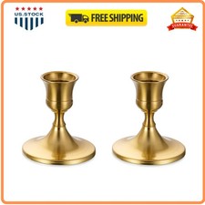 Sziqiqi Gold Candlestick Candle Holders, Set of 2 picture