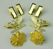 Golden US Army officer rank insignia U.S. Captain Major Colonel Rank Badge Pin picture