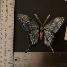JAY STRONGWATER BUTTERFLY FIGURINE. SWAROVSKI STONES.  NWOT. (6.4.30) picture