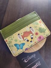 LOUNGEFLY Disney Bambi Floral Portrait Card holder Wallet Brand New NEW picture
