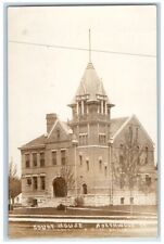 c1910 Worth County Court House View Northwood Iowa IA RPPC Photo Postcard picture