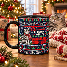 American Shorthair Christmas Gift, American Shorthair Cat Mug Gift, ASH Cat Gift picture