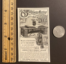1903 Antique Homer Young Sewing Machine Magazine Print Ad Cutout Small picture