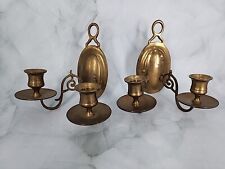 Set of 2 METAL Wall Candle Sconces CANDLE Holders 2 ARMS On Each 6