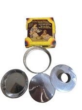 Vintage Mirro Aluminum The Sure Way Torte Cakes Spring Form Pan  4 pieces Prop picture