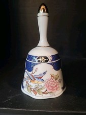 Porcelain Bell with Birds & Flowers ~ Gold Trim ~ Japan Collectible picture