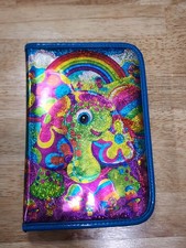 Vintage Lisa Frank Mini Planner Binder Peekaboo Glittery picture
