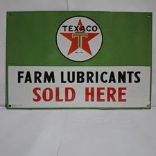 Texaco Farm Lubricants Porcelain Enamel Sign 18 X 12 Inches 1 sides picture