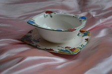 Antique Crown Ducal Art Deco Pomegranate Serving Bowl 8