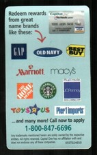 CAPITAL ONE No Hassle Points ( 2005 ) Promotional Refrigerator Magnet Card picture