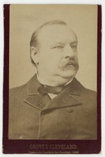 President Grover Cleveland 1888 Rare Democratic Party Campaign Cabinet Card 4x6 picture