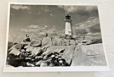 Peggy's Cove Lighthouse Vintage Photo Photograph Black & White Nova Scotia 4