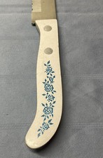 NASCO Japan Corning Ware Blue Cornflower Bread Knife Serrated Stainless Steel  picture
