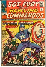 Sgt. Fury and his Howling Commandos #13 (1st Fury  Capt. America team-up; 1964) picture