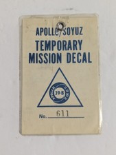 Apollo Soyuz Temporary Mission Decal Nasa Pass picture
