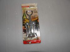 NOS Fairgrove No 934 Chrome Plated Lever Action Wing Corkscrew Bottle Opener picture