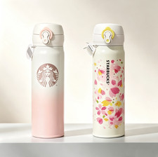 Starbucks Gradient Pink & Sakura Steel Thermos Insulated Travel Water Bottle picture