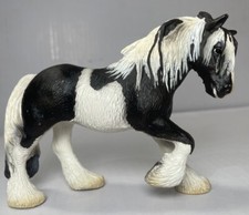 Shleich Tinker Stallion Black And White Hand Painted Model 2003 Retired  picture