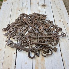Cast Iron Skeleton Keys — 19th-Century Reproduction Key Lot of 50 Keys picture