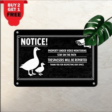 Beware Of Guard Dogs Property Security Alert Plaque Retro Metal Tin Sign picture