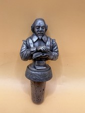 Vintage 1994 SHAKESPEARE Pewter Wine Cork Sterling Classic Made in England VG+++ picture
