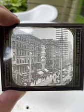 Vintage Photo NEW YORK CITY BROADWAY Magic Lantern Slide 1890s GILDED AGE picture