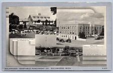 K60/ Kalamazoo Michigan Postcard c1940s 3View Vegetable Parchment Factory 419 picture