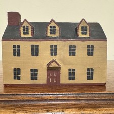 Vintage Hand Painted Wooden Folk Art House Three Dormers Country Decor picture