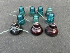 Ten Railroad Insulators From Galesburg, Illinois Old Santa Fe Line picture