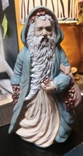 Vintage 1991 Old world Santa hand painted ceramic picture