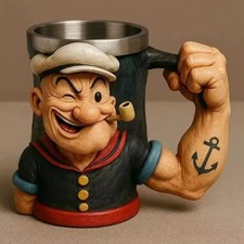 Popeye the Sailor 3D Mug Cup | Cartoon Character Ceramic/Resin Coffee Mug picture