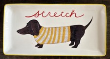 Dachshund / Sausage Dog Stretch Plate, Serving Platter or Trinket Tray NEW picture
