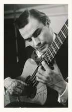 Julian Bream Signed Autograph Photo Postcard COPY picture