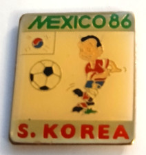 Soccer Pins SCARCE RARE VNT 1986 Mexico World Cup Pin Flag Country S KOREA Pin picture