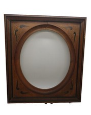 Antique Victorian Wooden Picture Frame Ebonized Oval Portrait Or Mirror Frame picture
