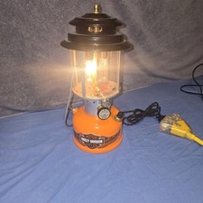 HARLEY DAVIDSON THEMED BEAUTIFFULLY RECONDITION VITAGE 1972 COLEMAN 220F LANTERN picture