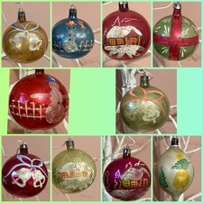 Vintage Fantasia Poland Mercury Glass Christmas Ornaments Lot Of 10 picture